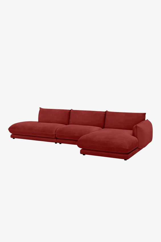 Countess 4-zits bank chaise longue rechts otto longue links Royal Bordeaux