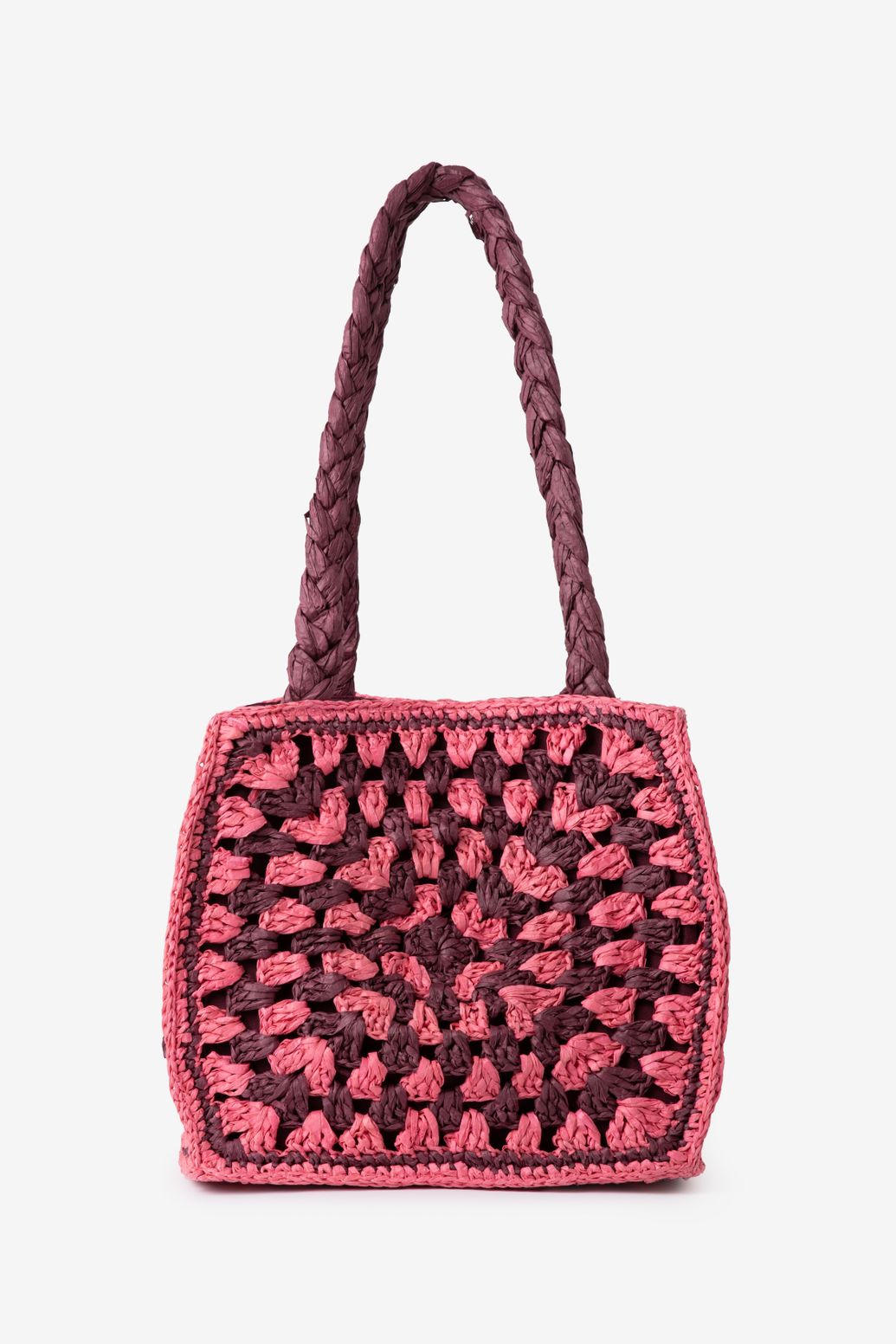 Bast-Tasche - dunkelrot