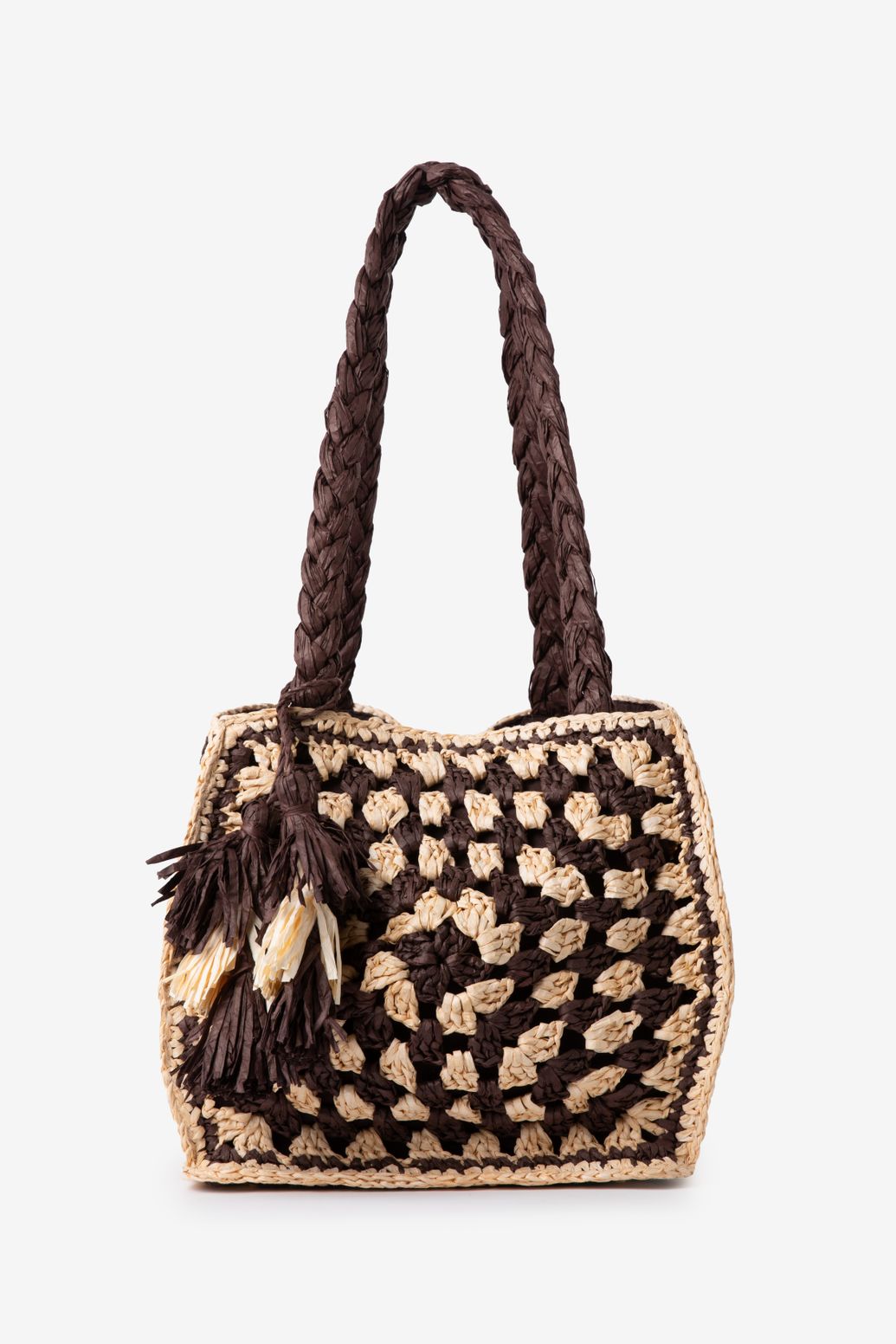 Bast-Tasche - dunkelbraun