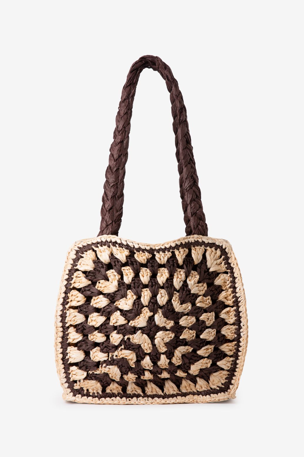 Bast-Tasche - dunkelbraun