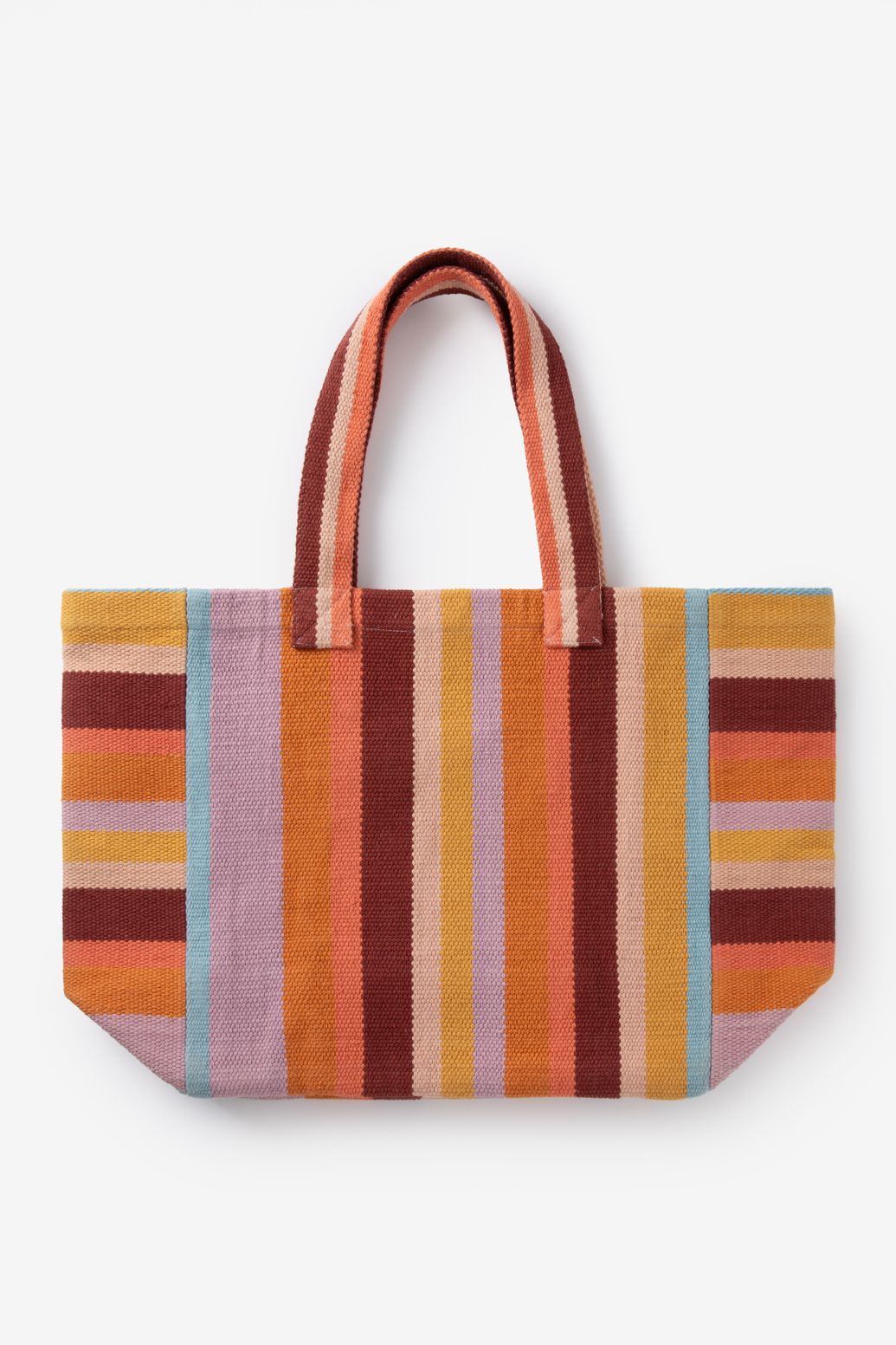 Gestreifter Jacquard-Shopper - orange