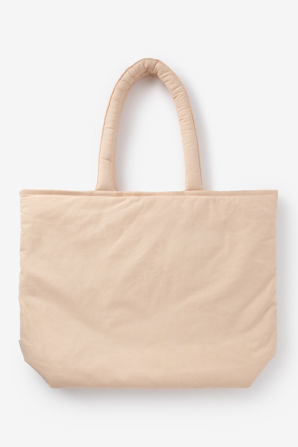 Bestickter Shopper mit Steppmuster - aprikot