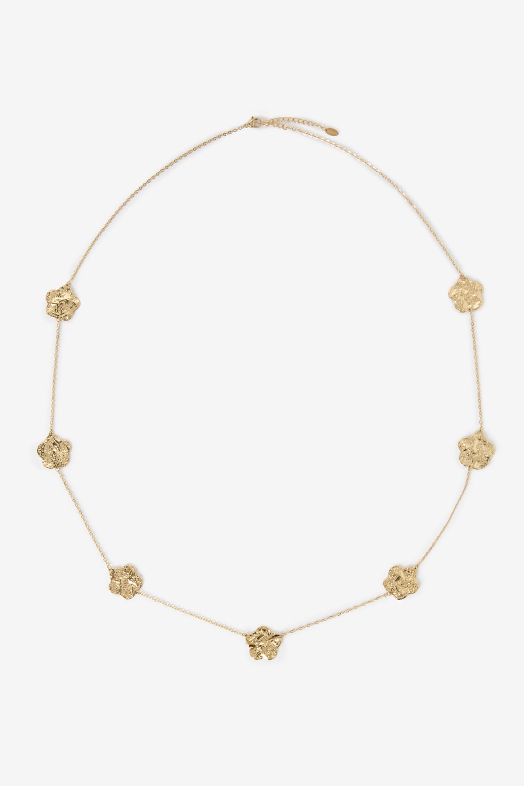 Gold plated ketting met bloemen