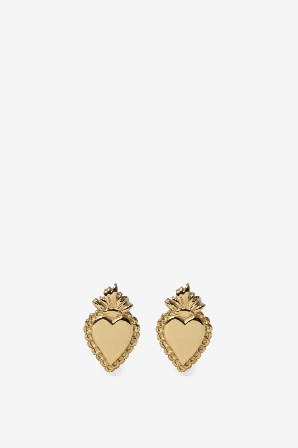Gold plated hartjes studs oorbellen