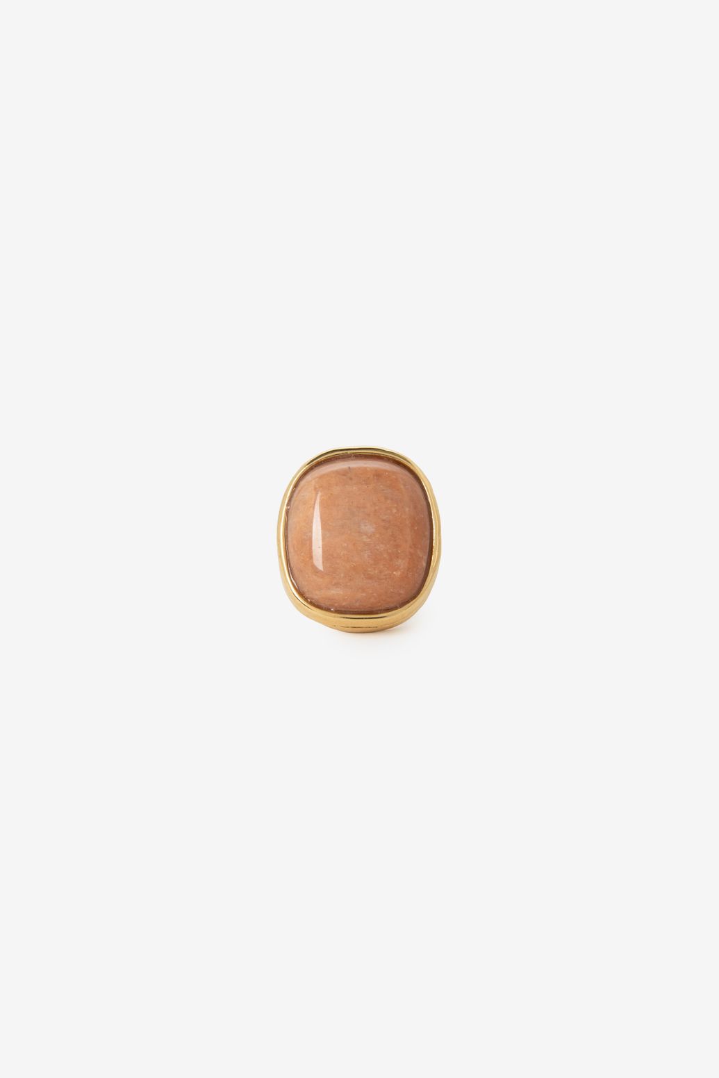 Gold-plated Ring mit ovalem Stein