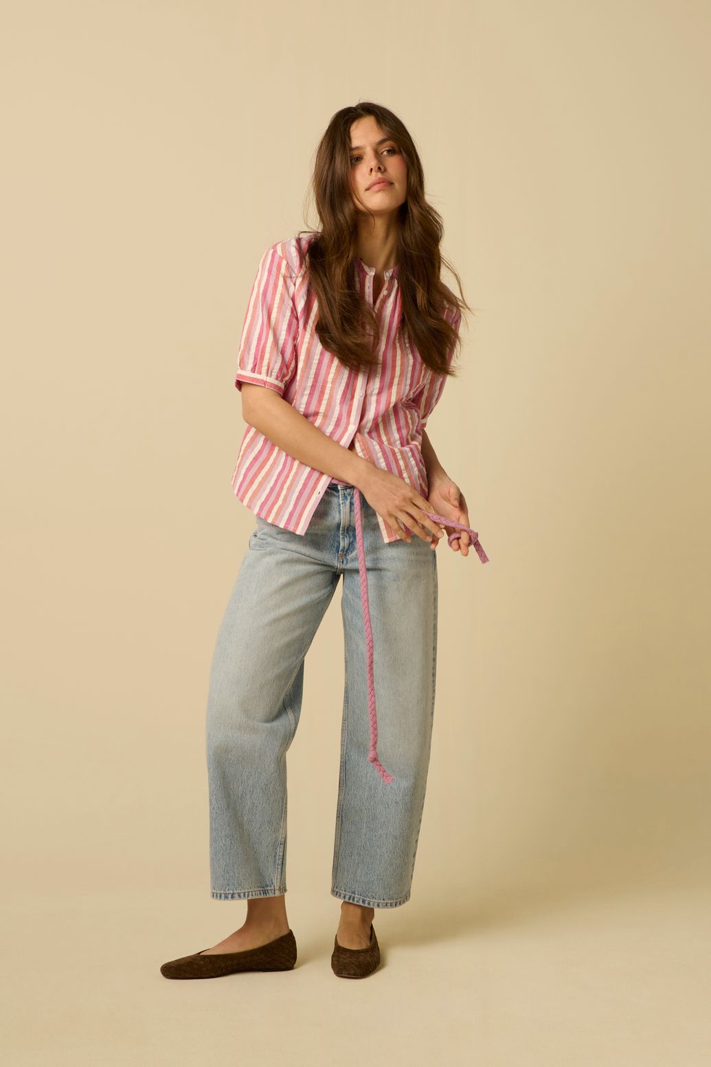 Blouse rayée - multicolore