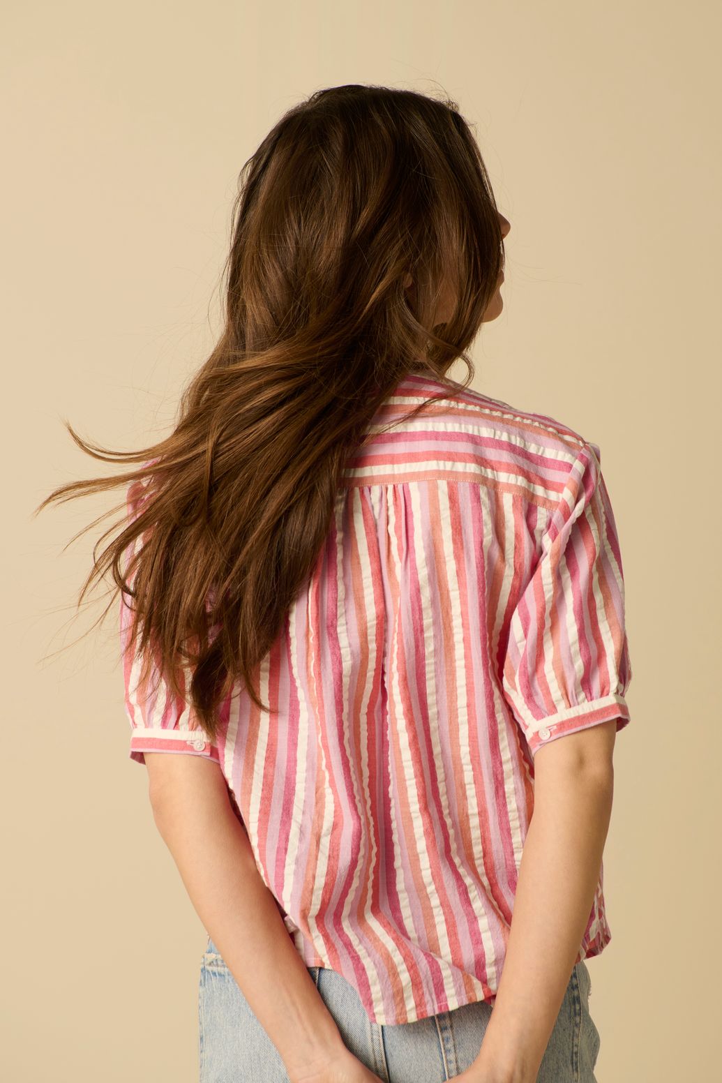 Gestreifte Bluse - mehrfarbig