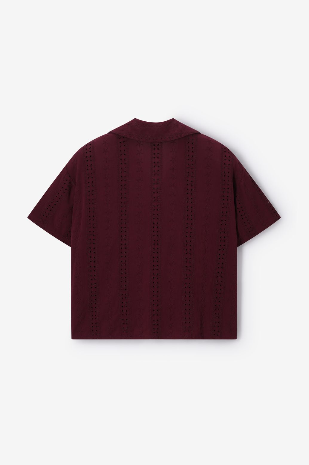 Blouse avec broderie - violet foncé