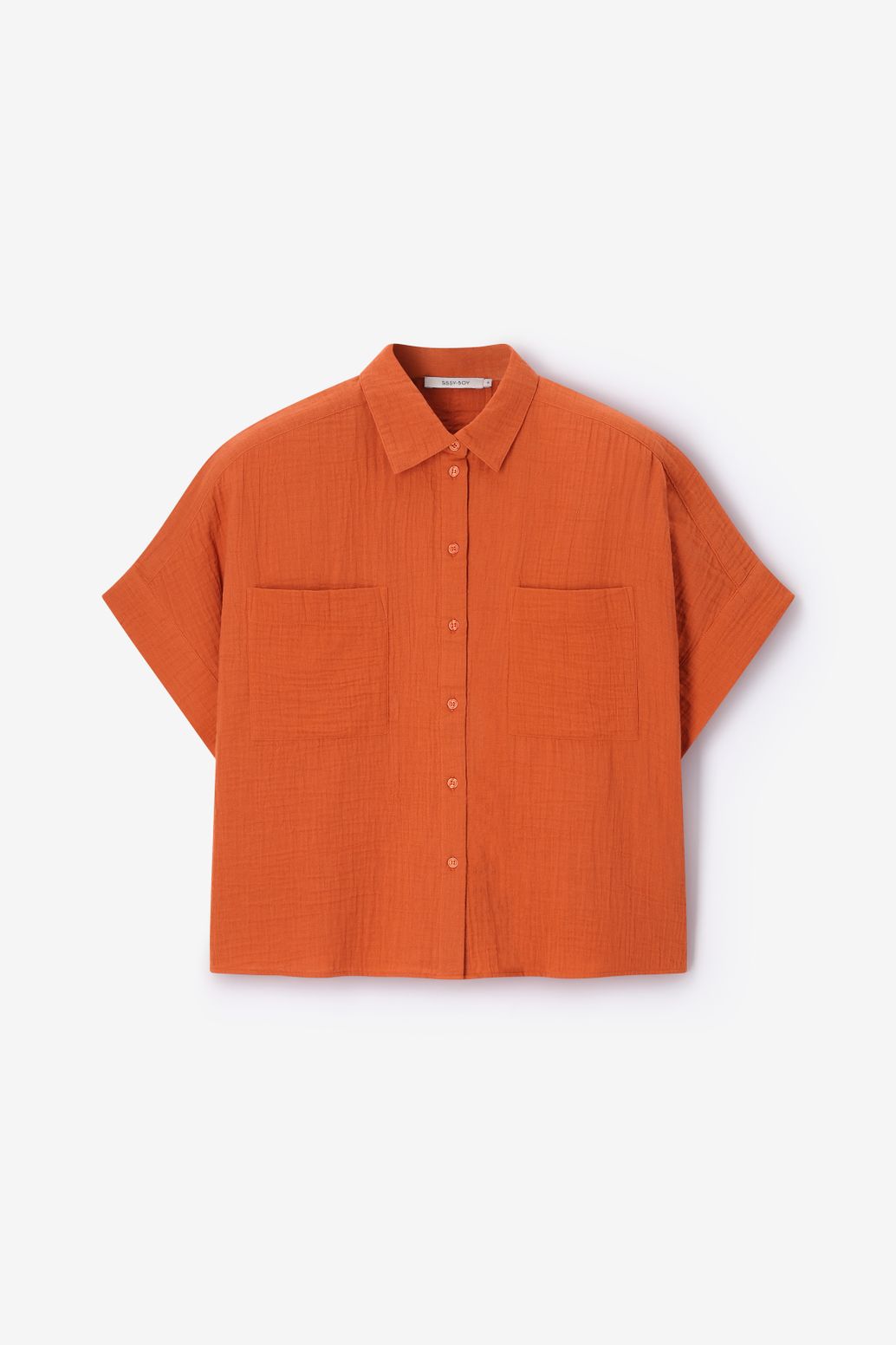 Musselin-Bluse - orange