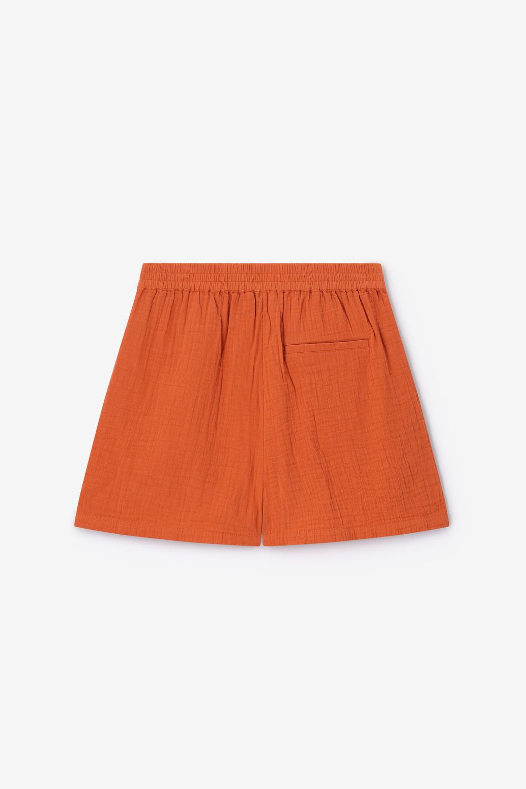 Donkeroranje mousseline short