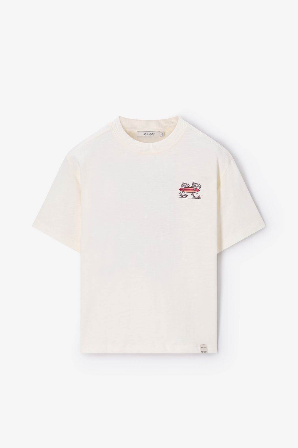 T-Shirt mit Artwork-Print - weiß