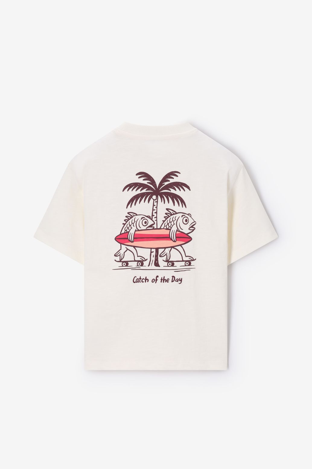 T-Shirt mit Artwork-Print - weiß
