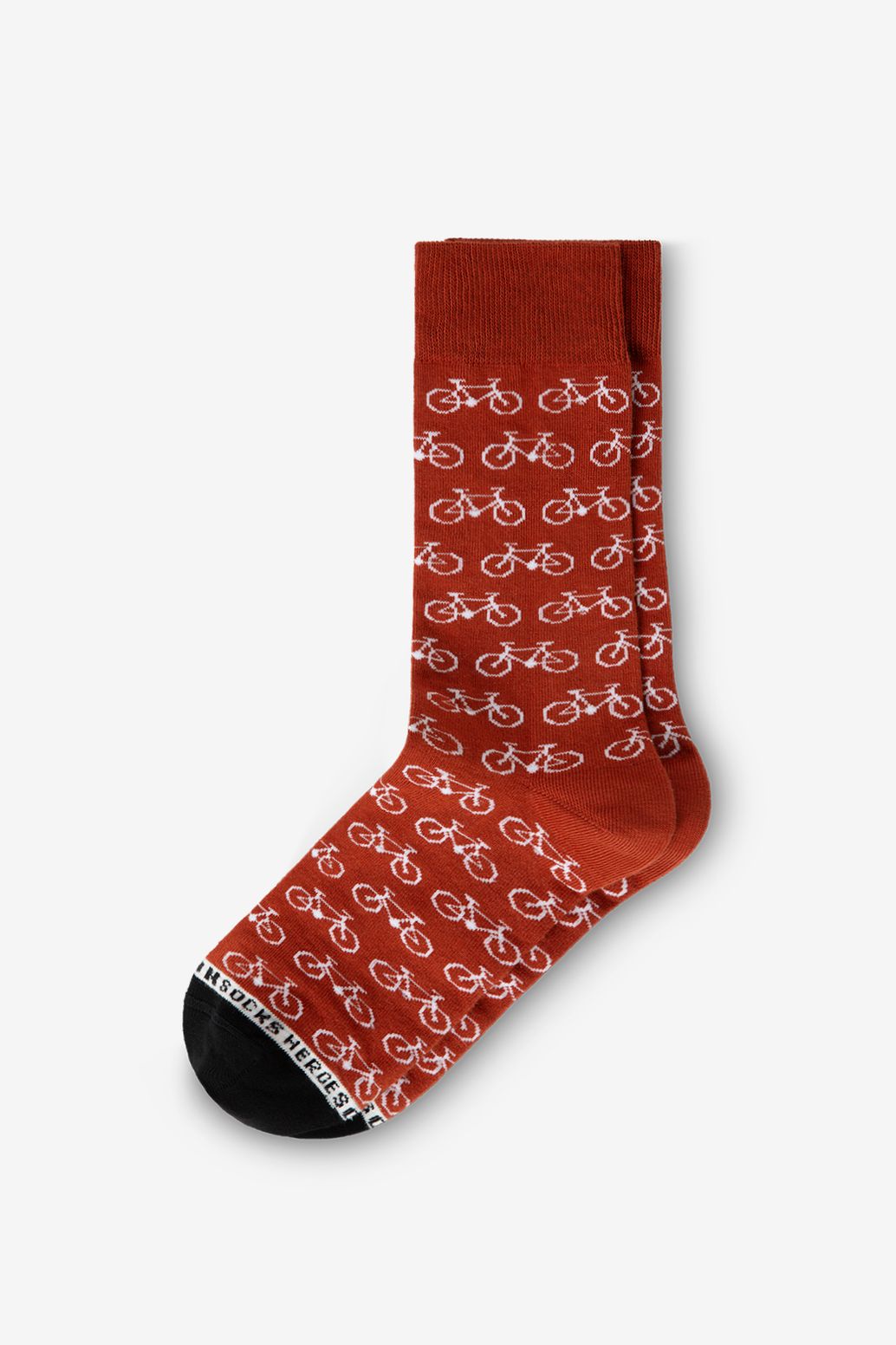 Heroes on socks donkerrode sokken met print