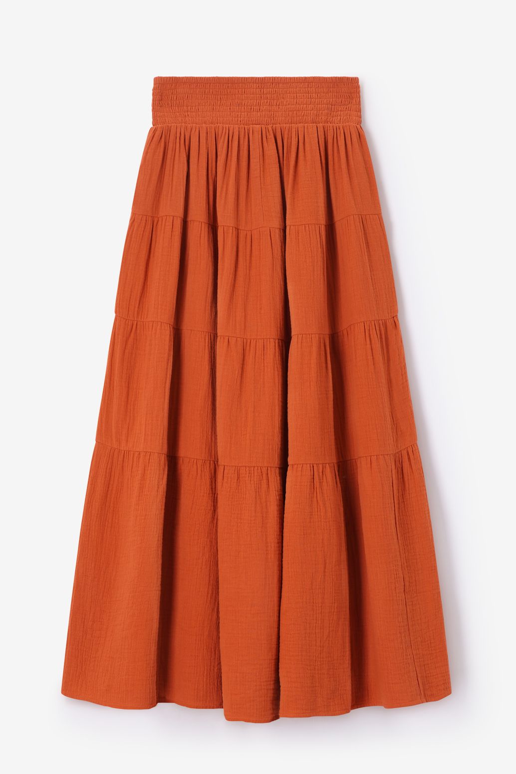 Jupe longue orange foncé