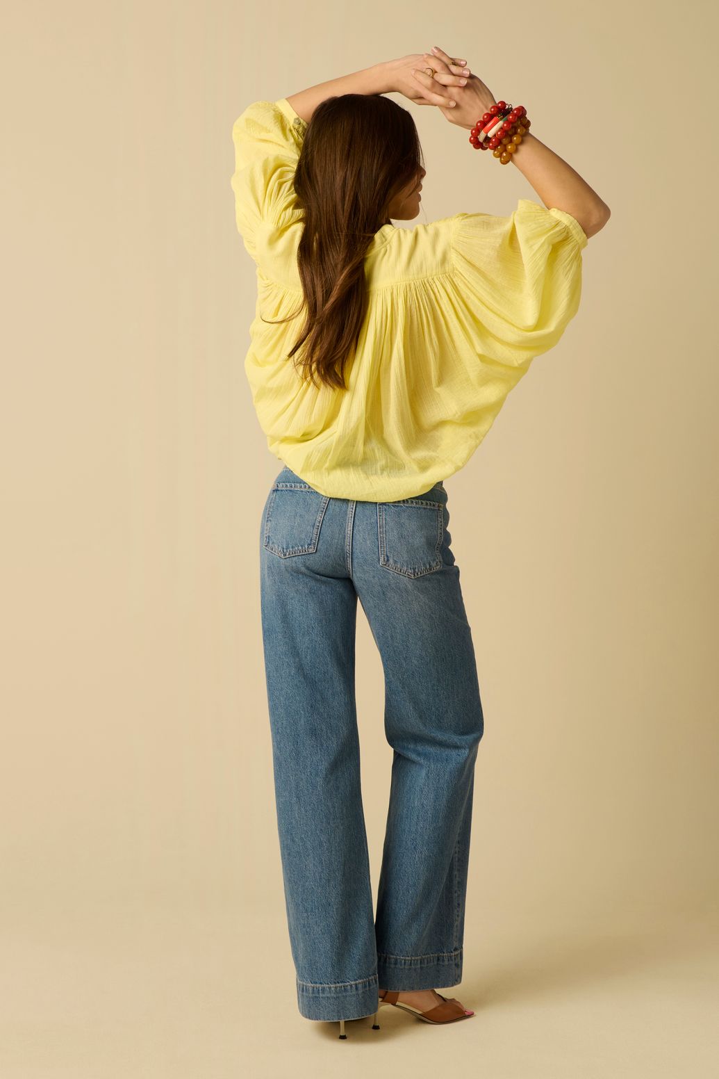 Blouse ample - jaune clair