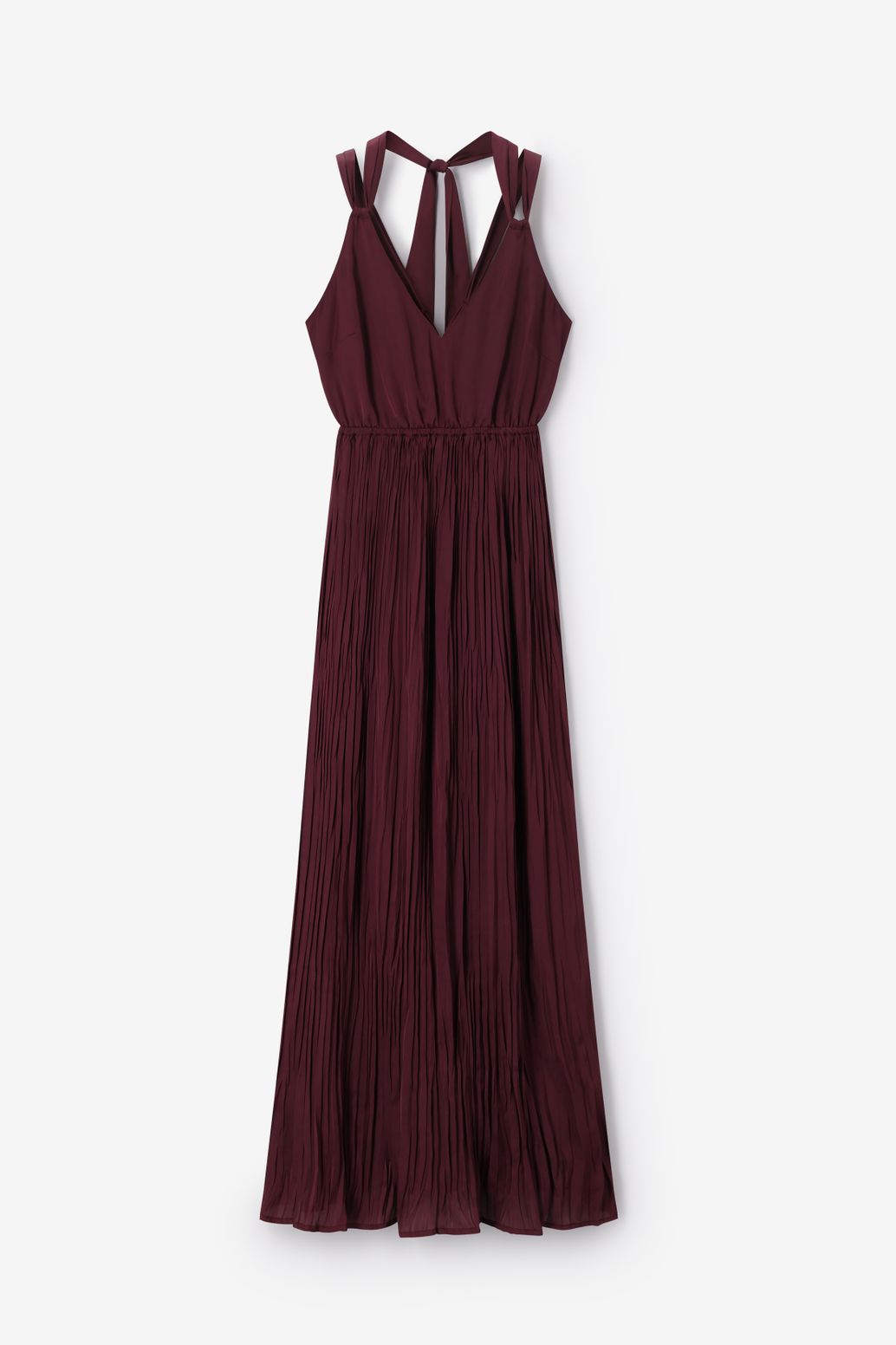 Donkerpaarse maxi jurk