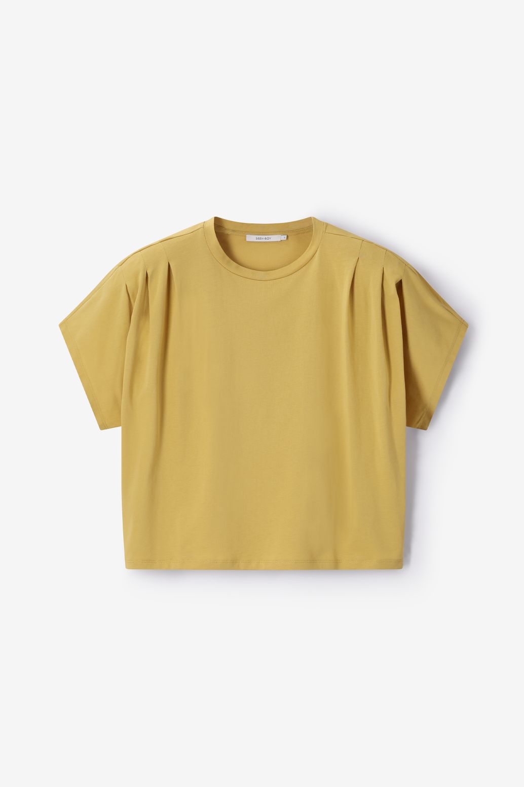 Geel boxy T-shirt