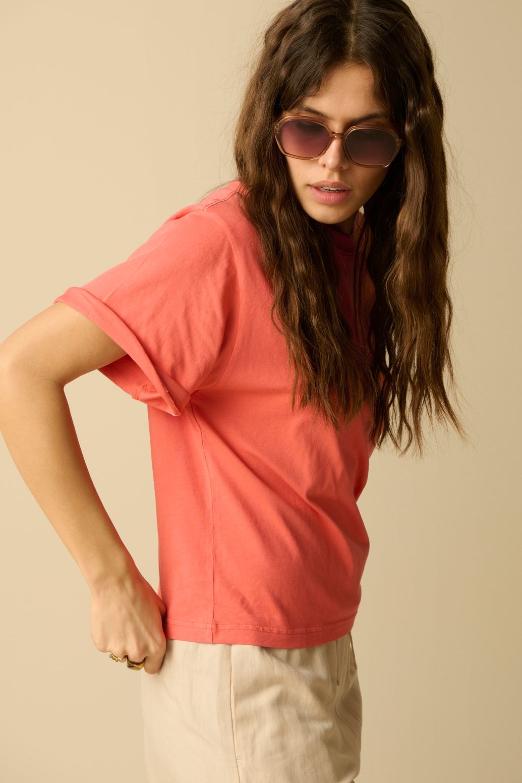 Donkeroranje T-shirt