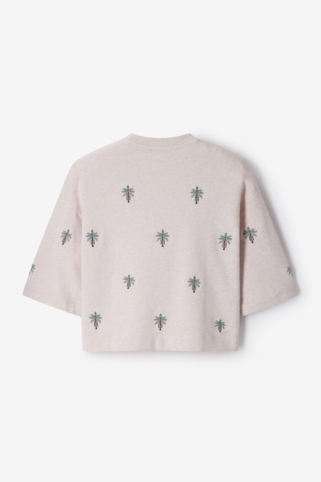 Sweat avec broderies - beige