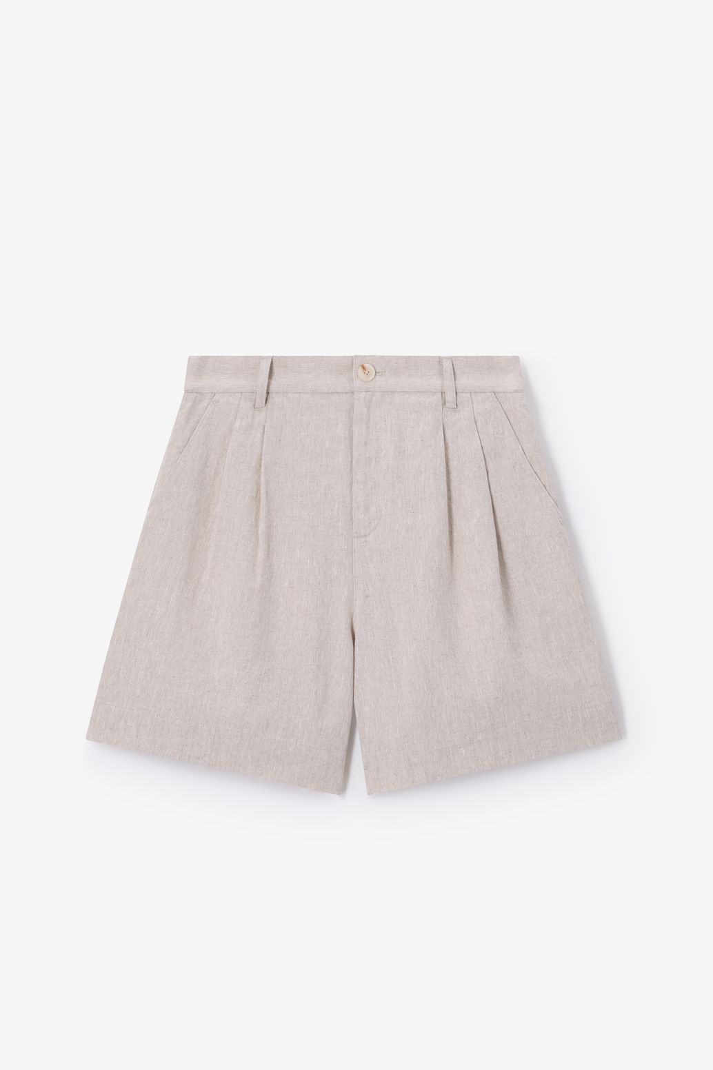 Leinen-Shorts - weiß