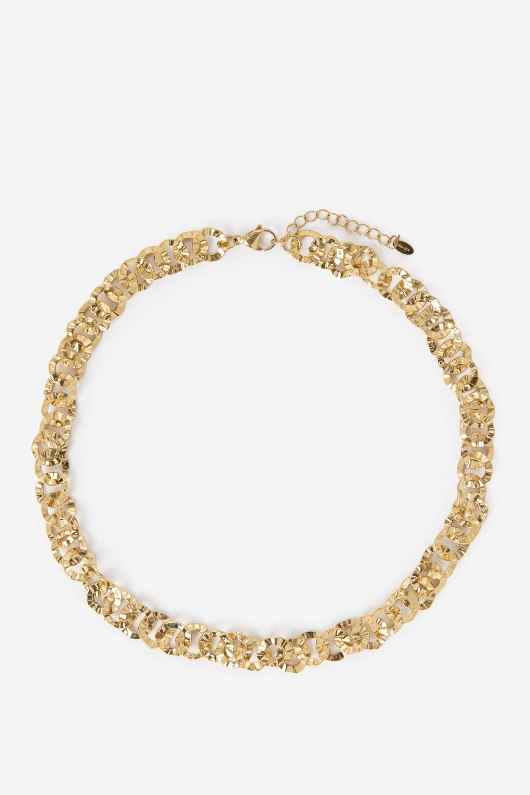 Collier anneaux plaqué or