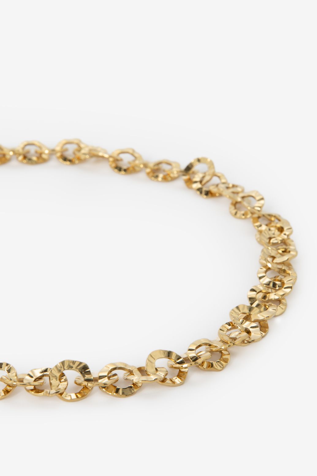 Collier anneaux plaqué or