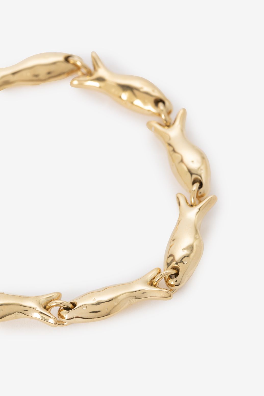 Gold plated small armband vis