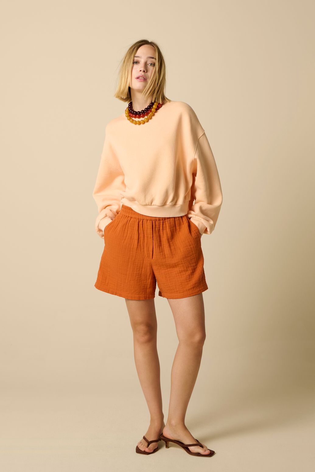 Oranje short