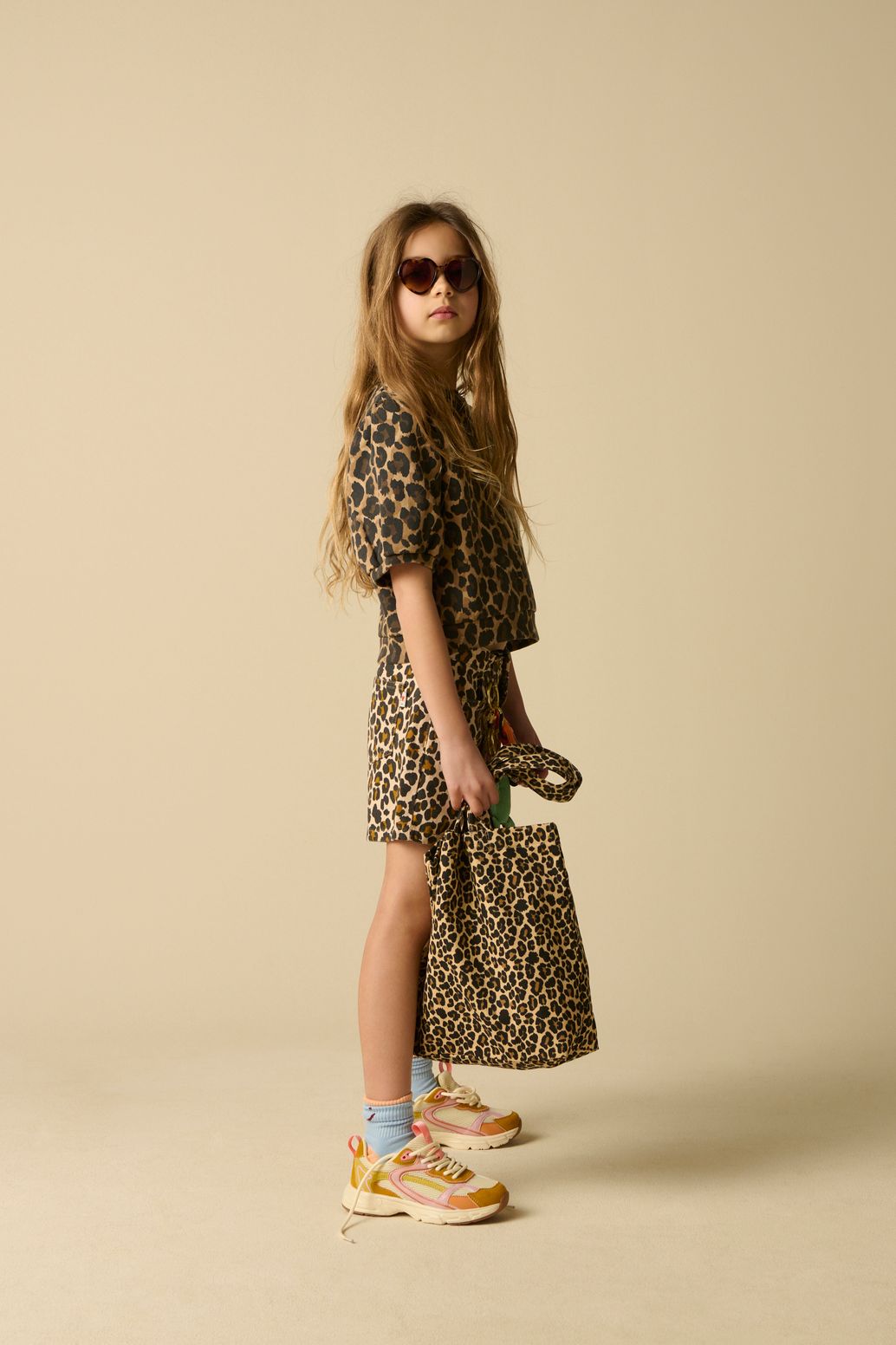 Sweater mit Leoprint - braun