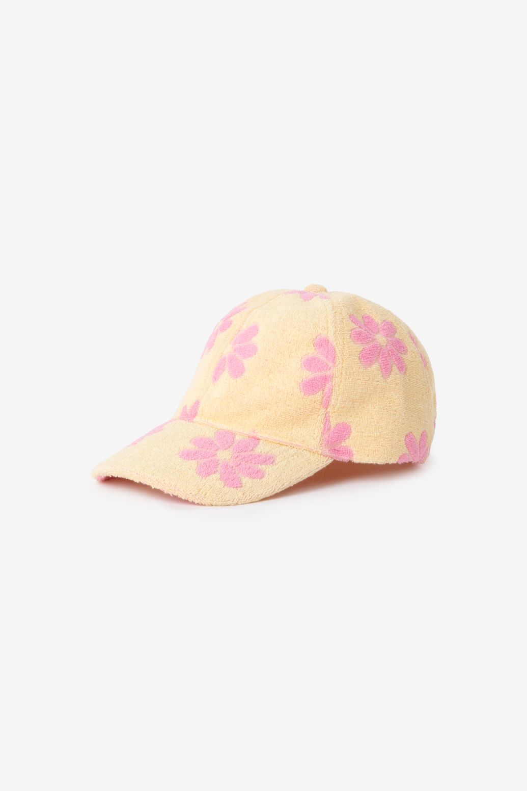Nicki-Kappe mit Blumen - gelb