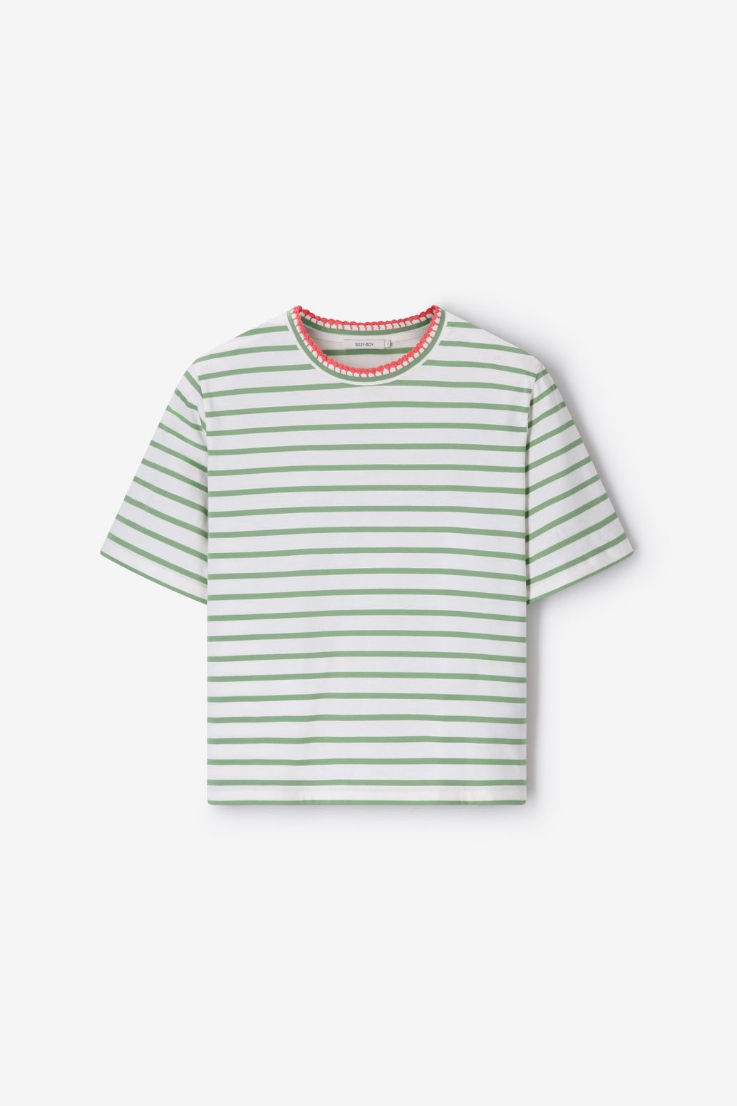 Groen T-shirt met strepen