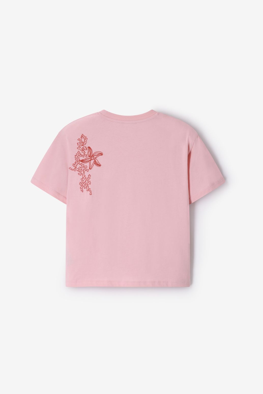 T-shirt avec coquillages - rose clair