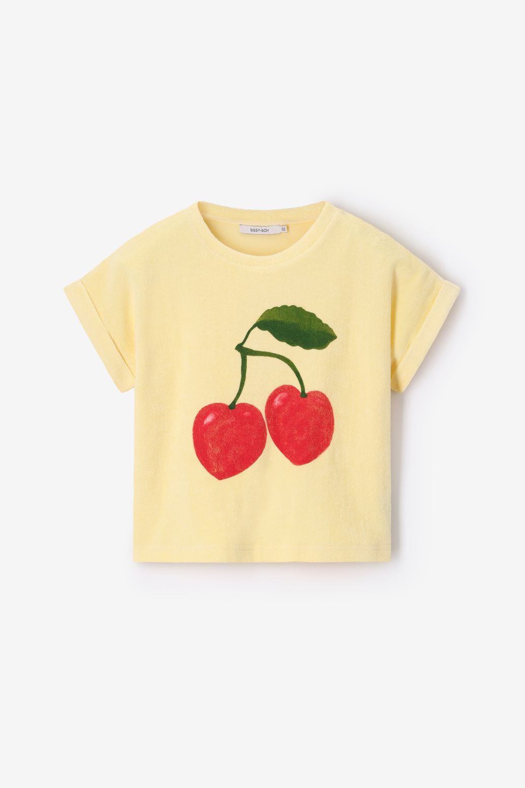 Nicki-Shirt mit Artwork - gelb