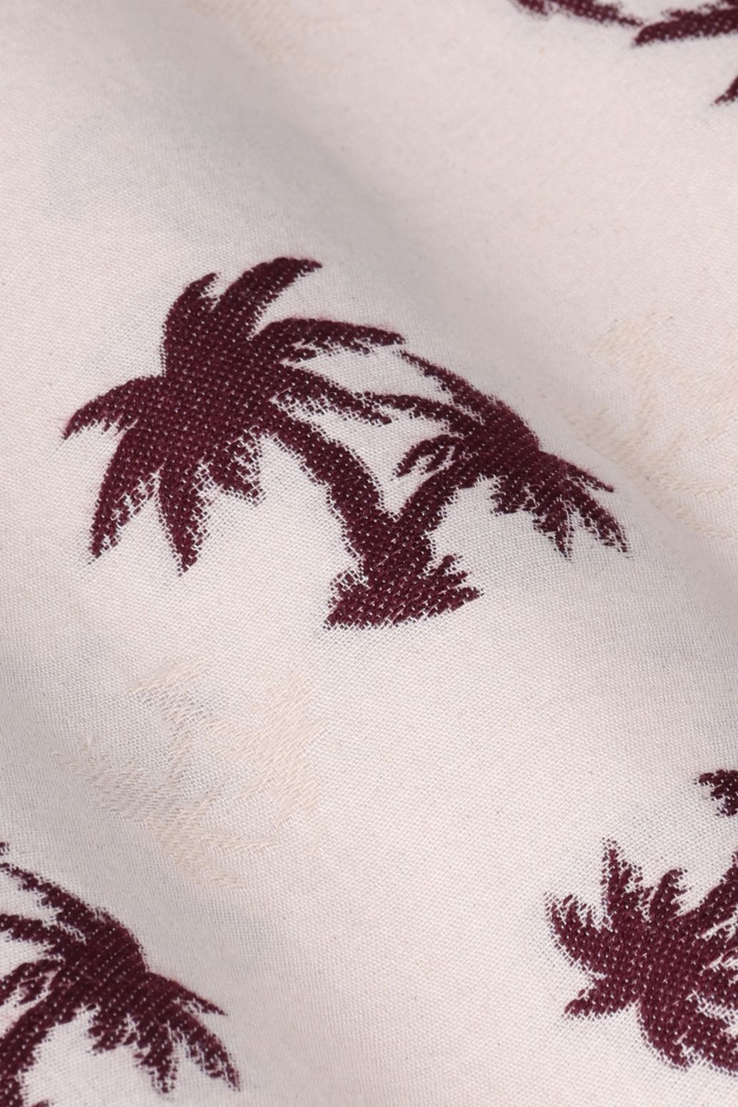 Chemise jacquard avec imprimé palmiers - beige