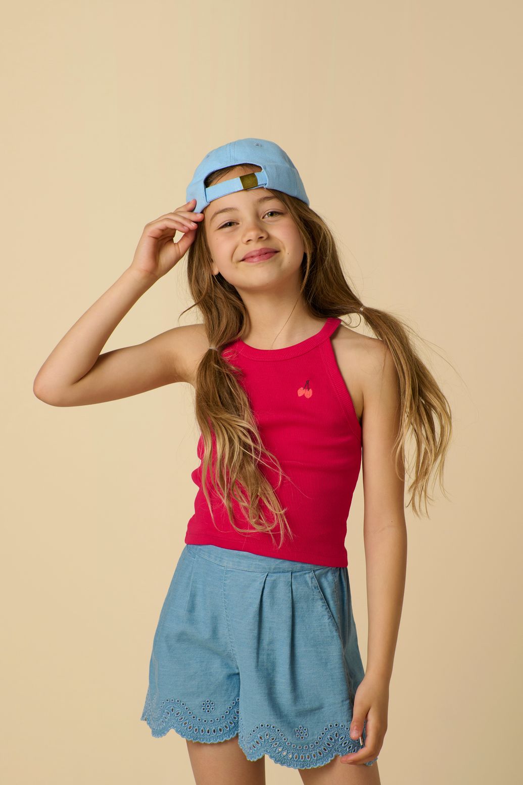Donkerroze halter singlet