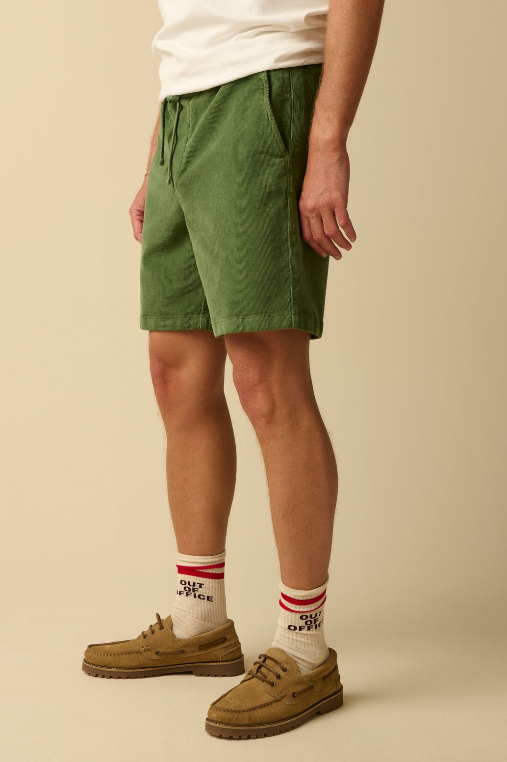 Short en velours côtelé - vert foncé