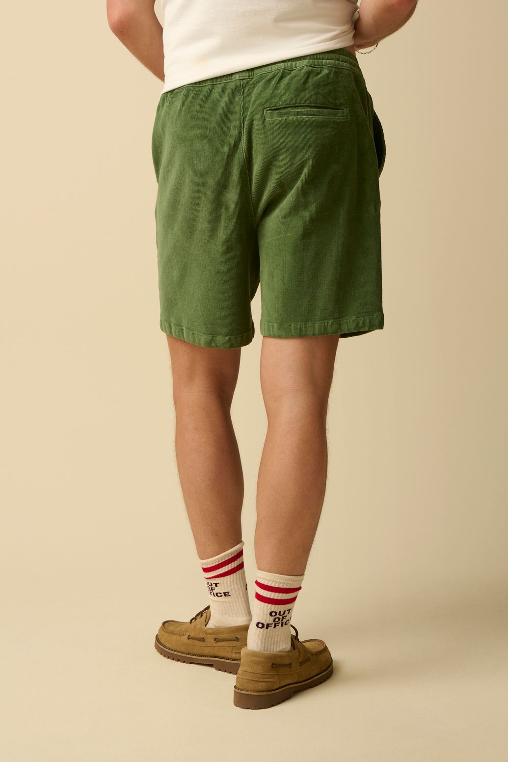 Short en velours côtelé - vert foncé