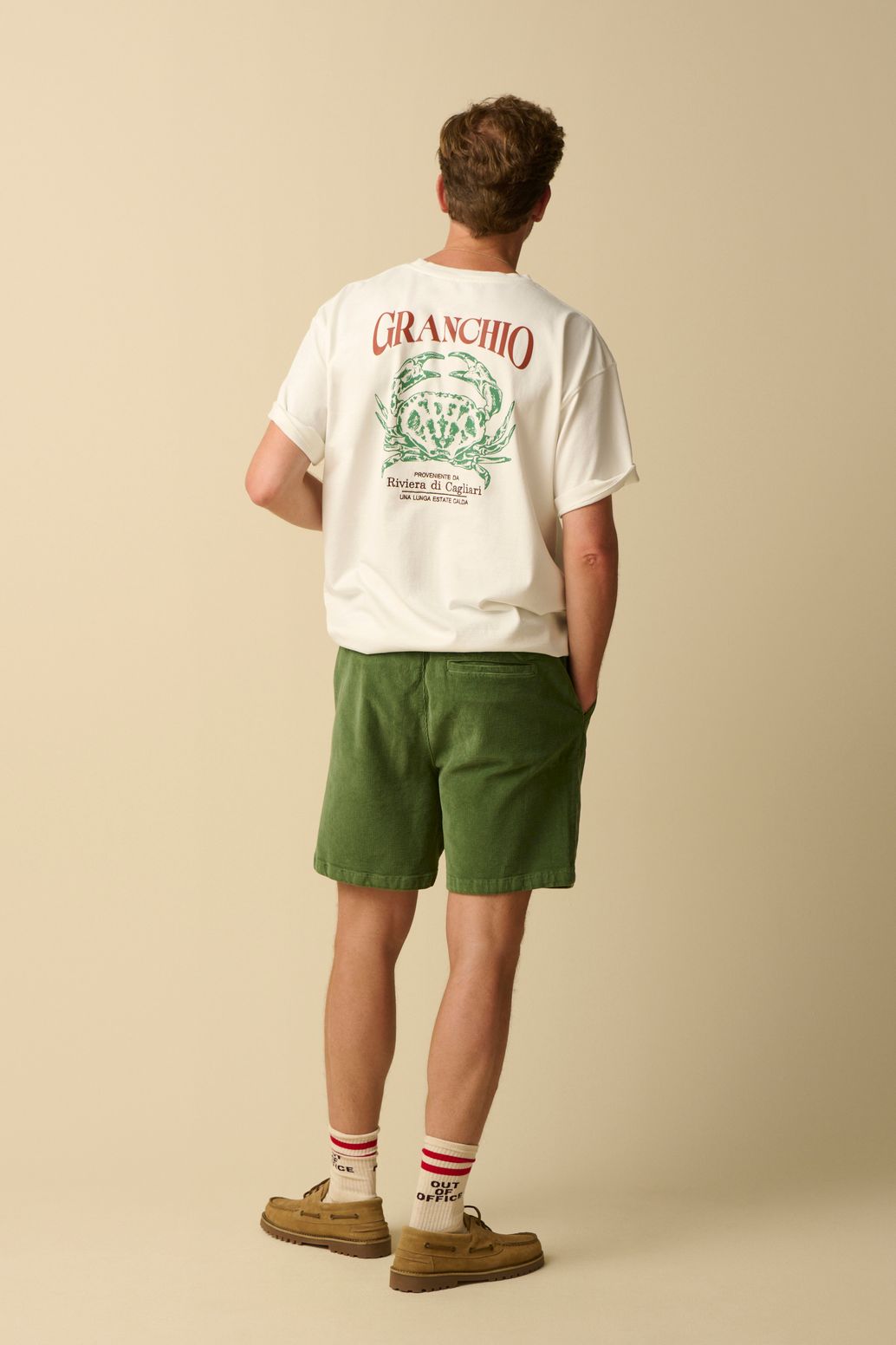 Short en velours côtelé - vert foncé