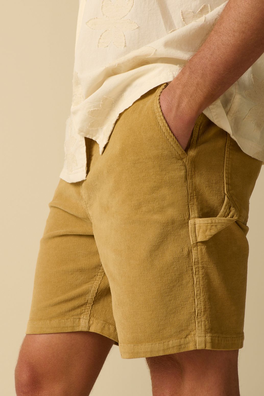 Worker Shorts aus Cord - braun