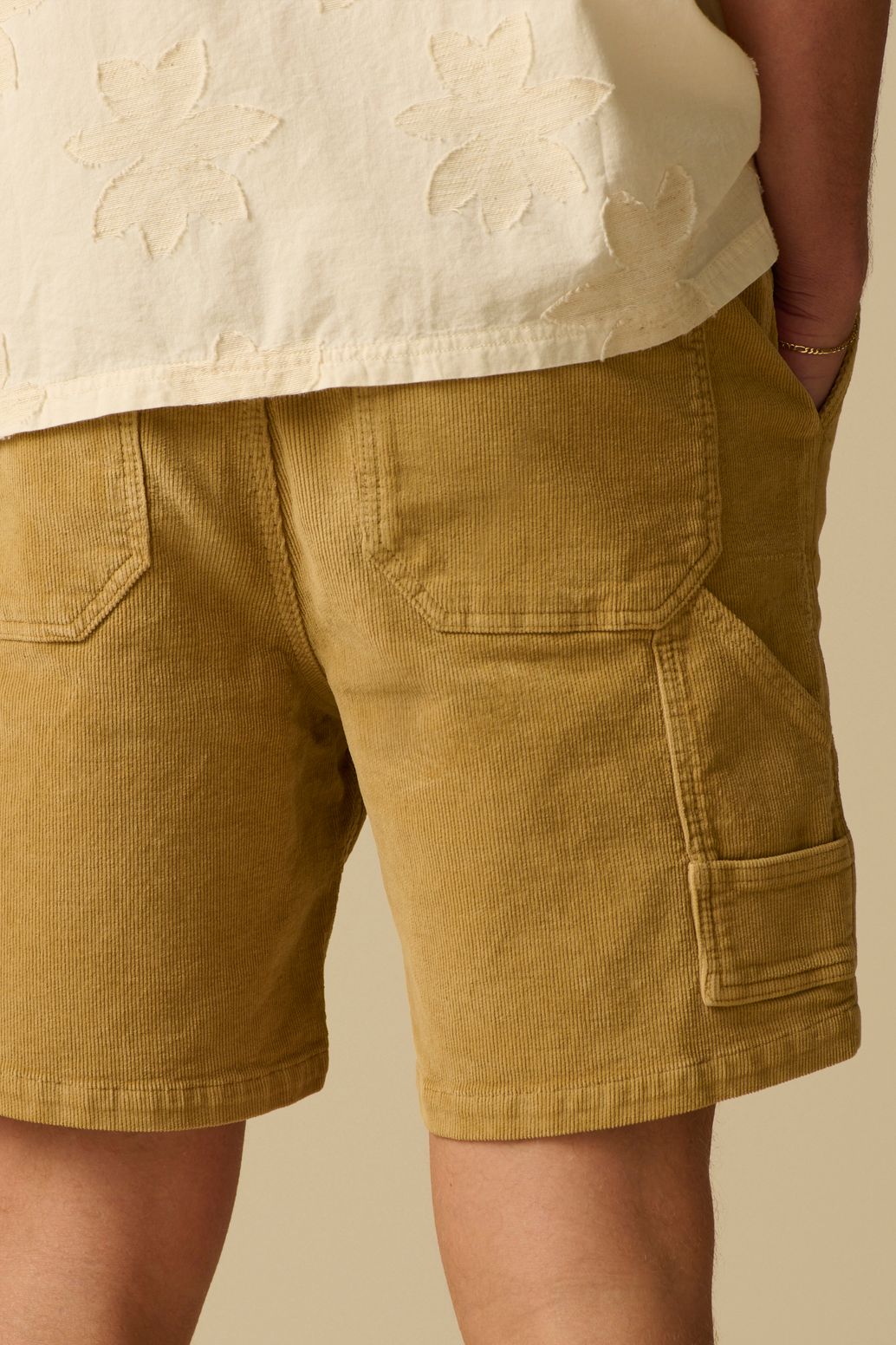 Worker Shorts aus Cord - braun