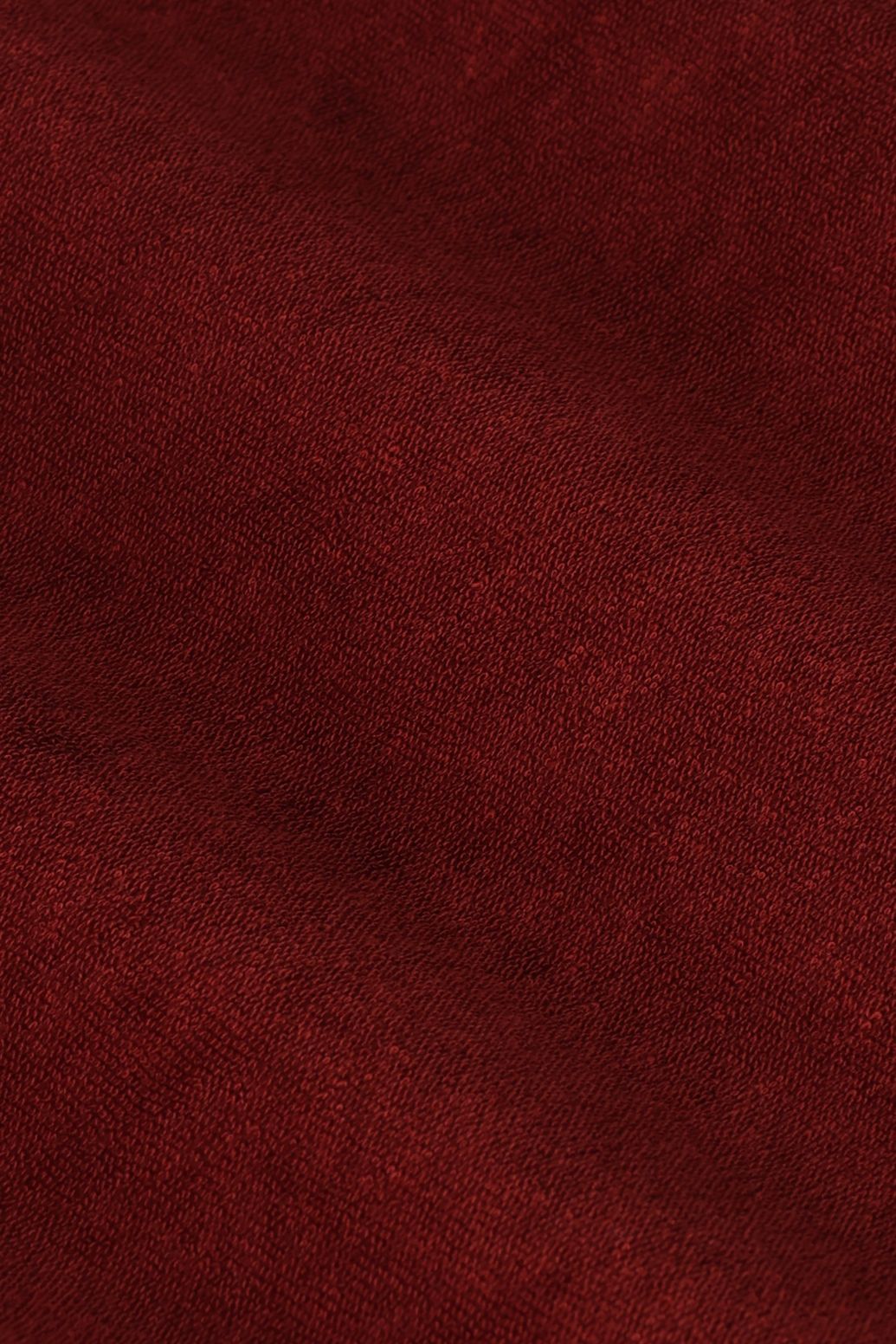 Donkerrode badstof polo