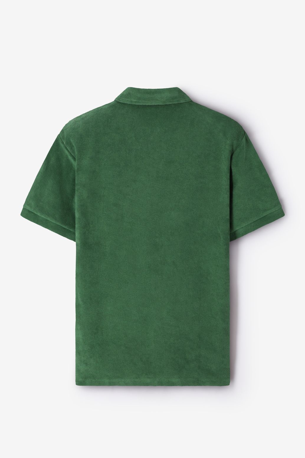 Donkergroene badstof polo