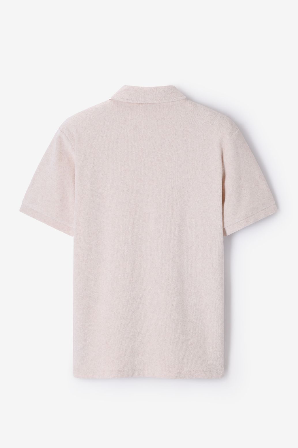 Polo aus Nickistoff - beige