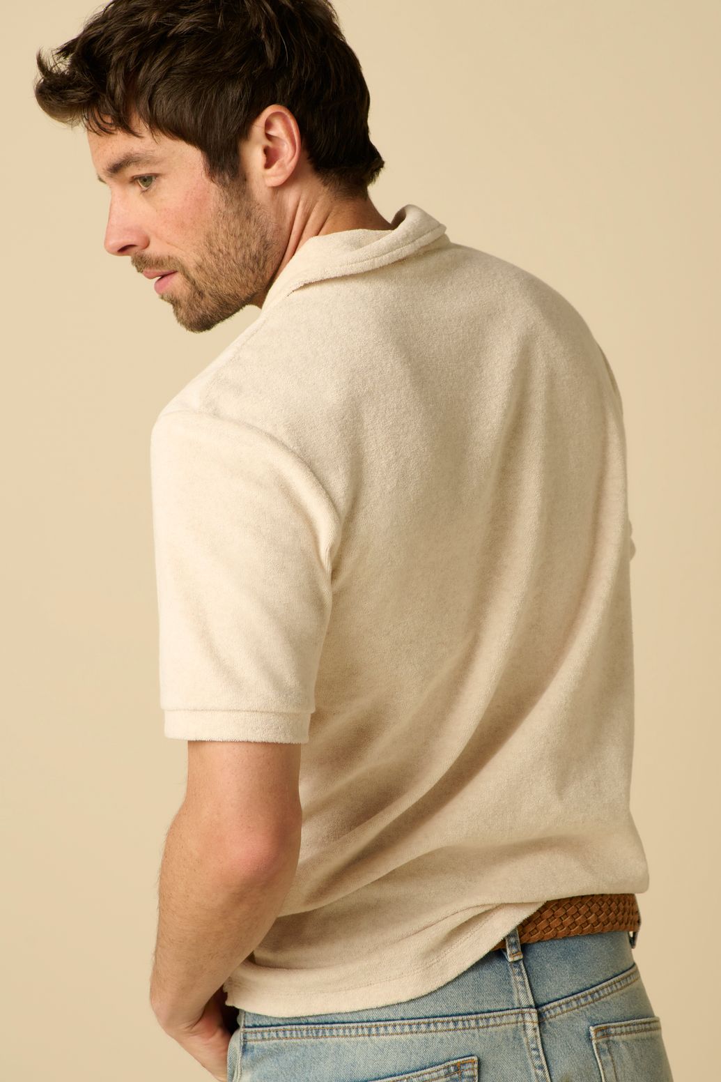 Polo en tissu éponge - beige