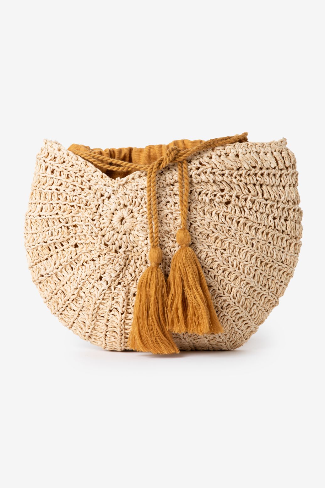 Tasche aus Raffia-Bast Muschel - beige