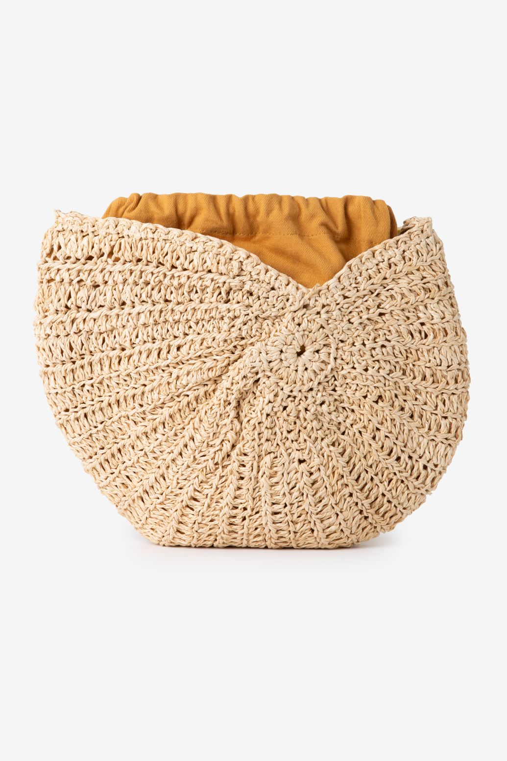 Sac coquillage en raphia - beige