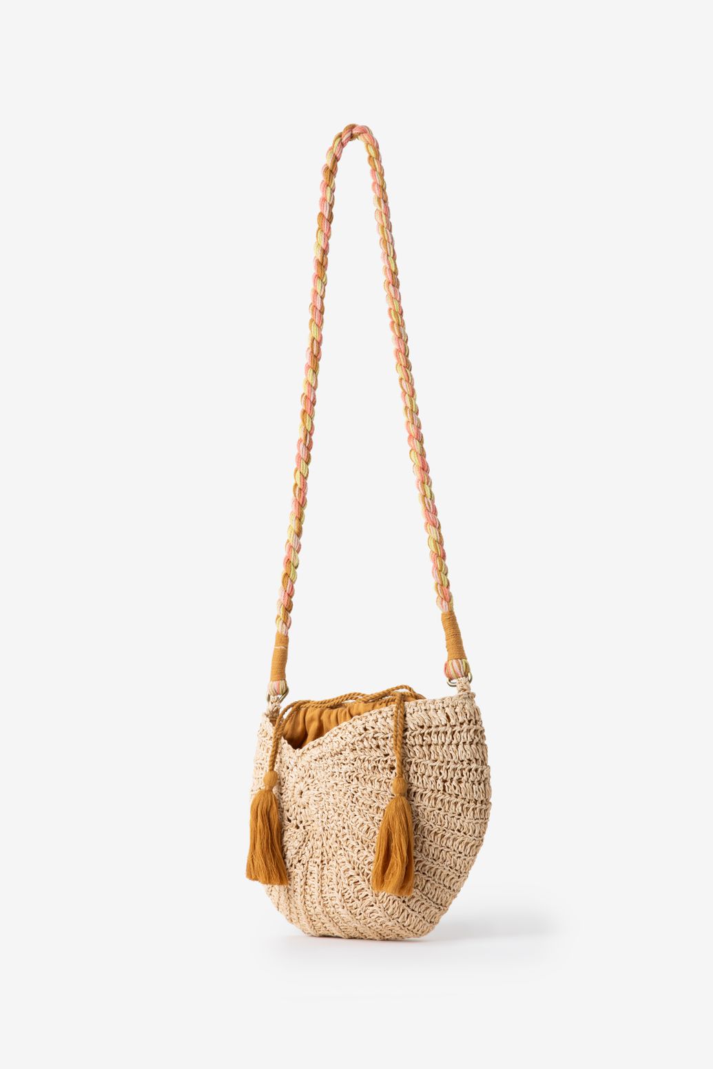 Tasche aus Raffia-Bast Muschel - beige