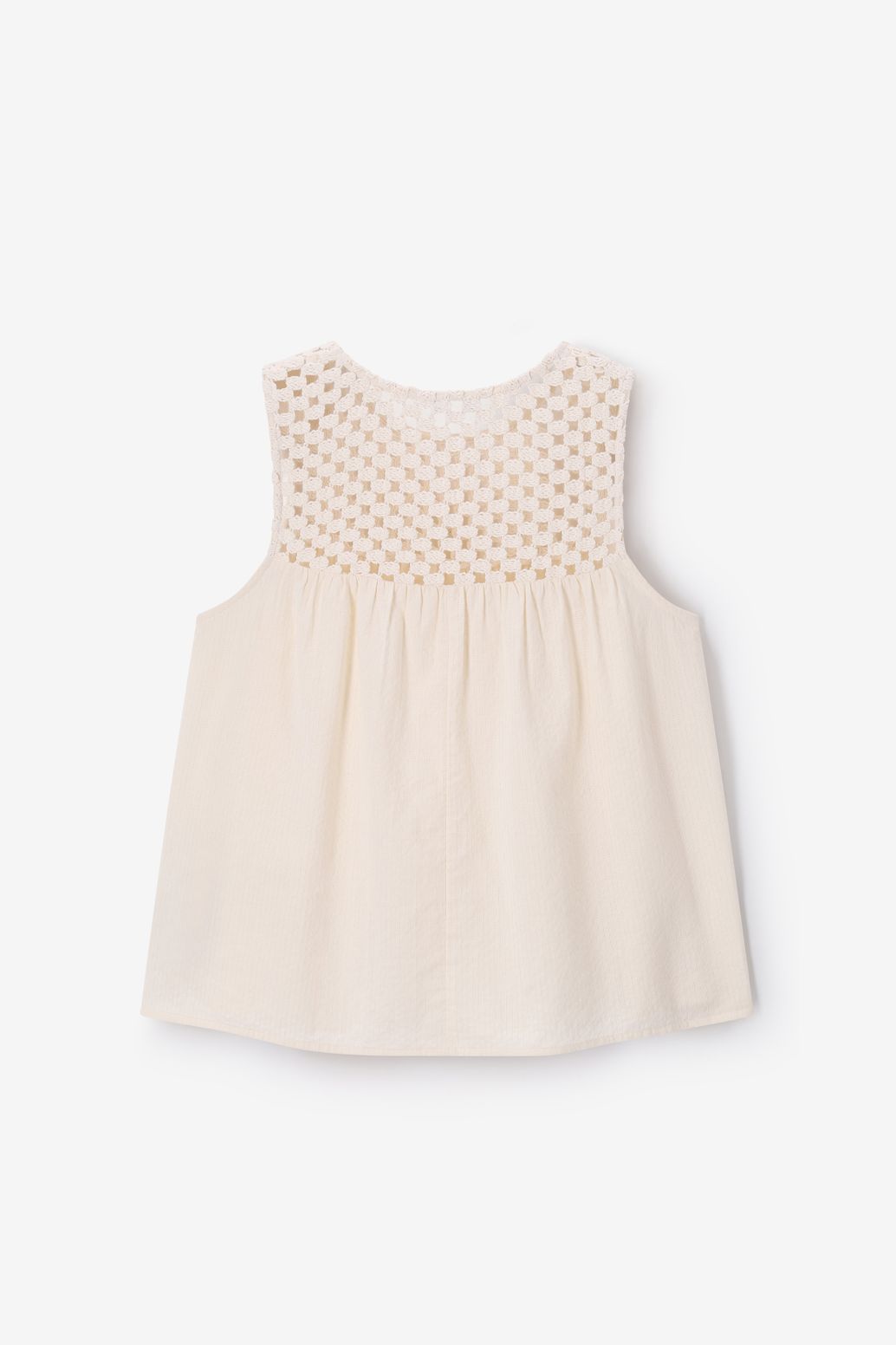 Witte crochet top