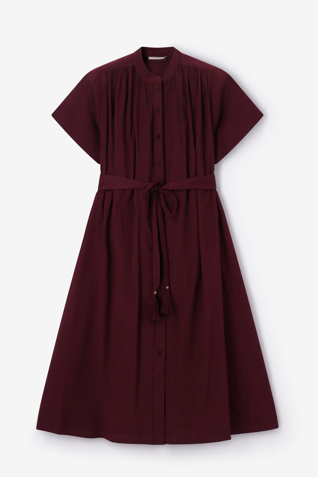 Robe longue avec ceinture - violet foncé