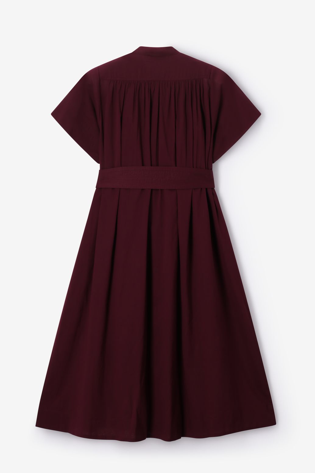 Robe longue avec ceinture - violet foncé